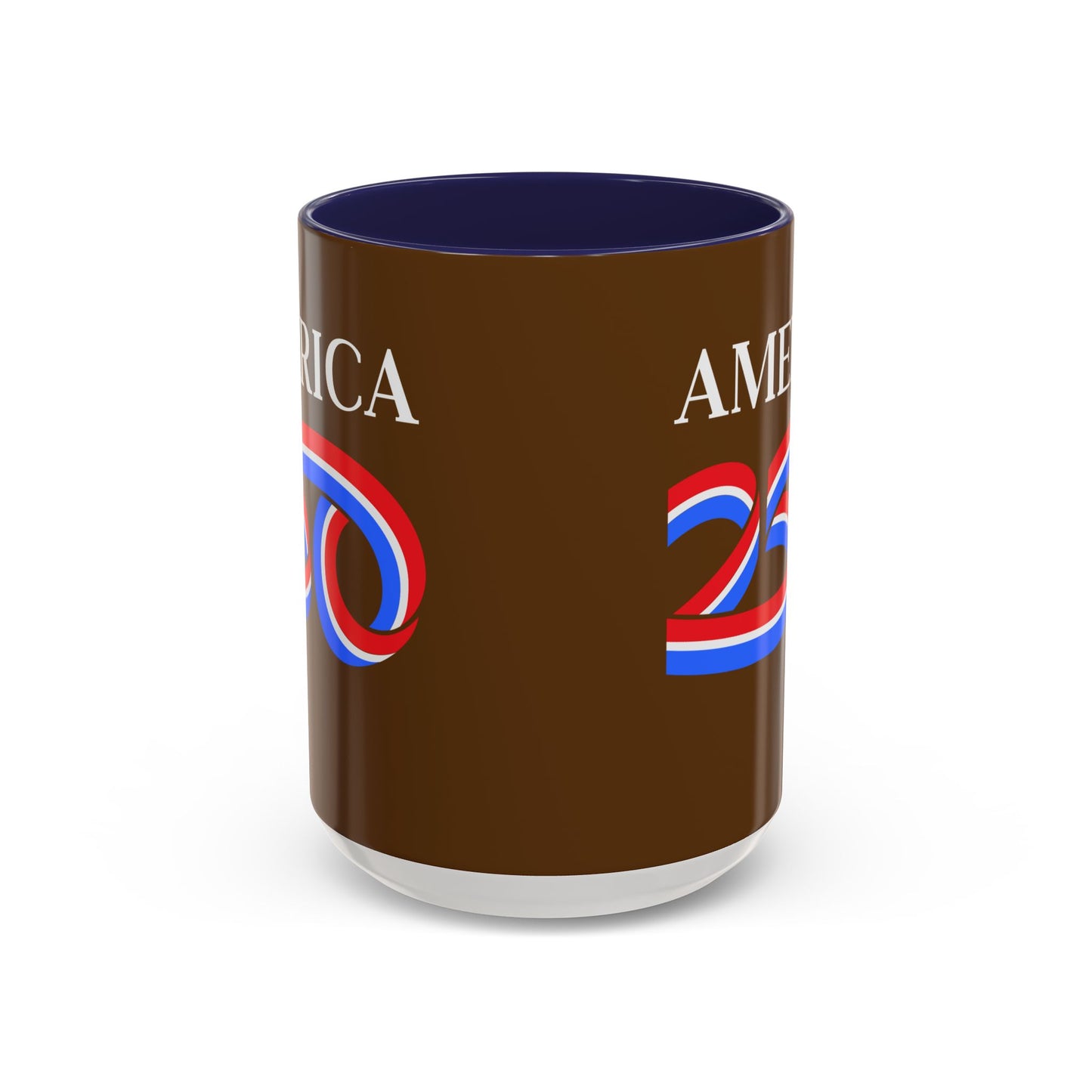 America 250 Brown Accent Mug by theGreenDragonTavern.shop