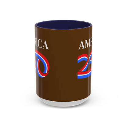 America 250 Brown Accent Mug by theGreenDragonTavern.shop