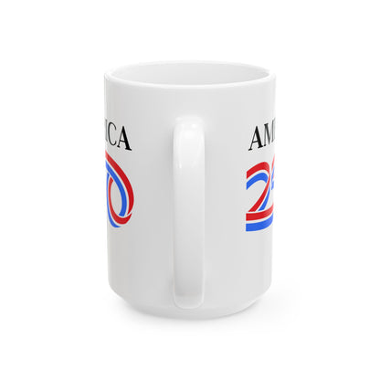 America 250 White Mug by theGreenDragonTavern.shop