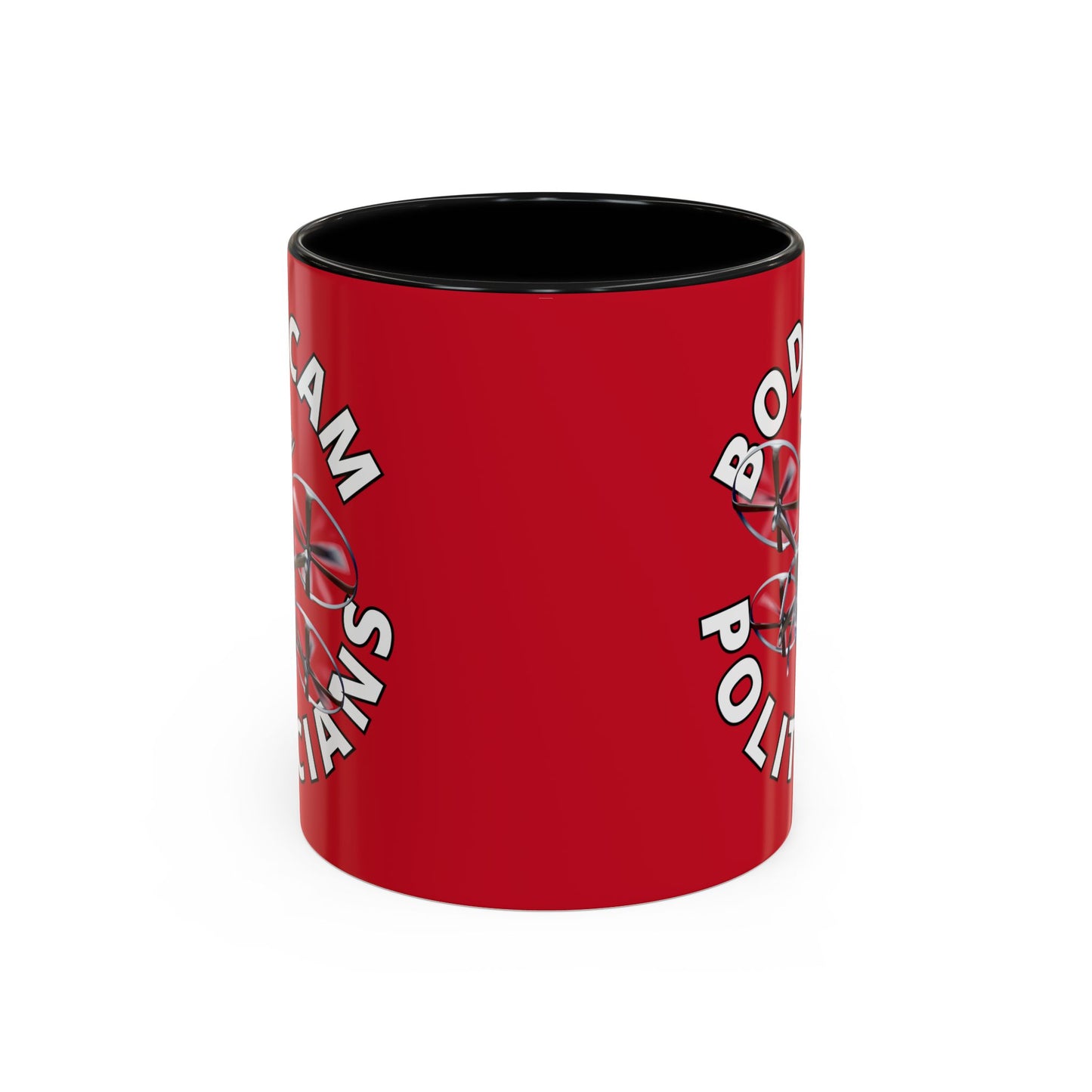 Bodycam the Politicians Drone Red Accent Mug by theGreenDragonTavern.shop