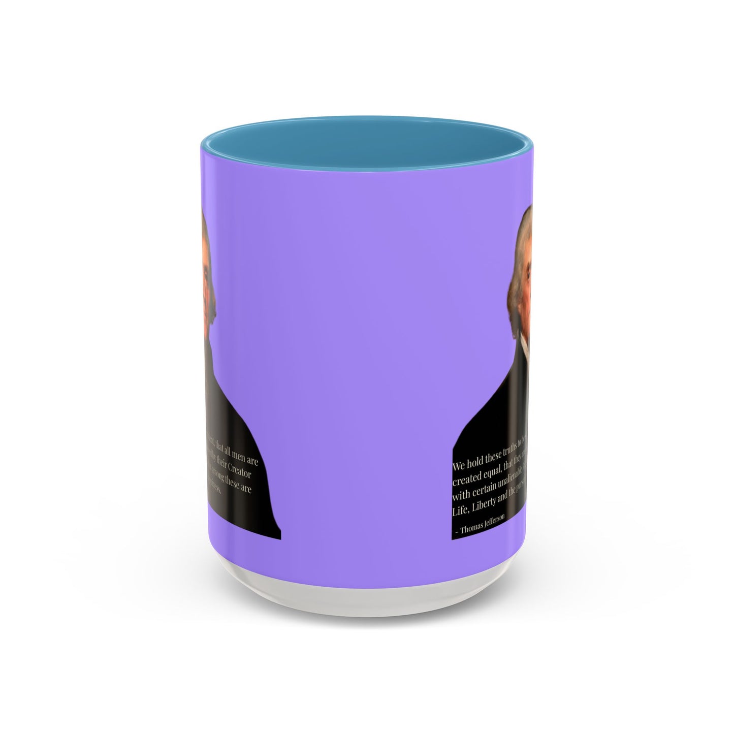 We hold these truths to be self-evident Light Purple Accent Mug by theGreenDragonTavern.shop