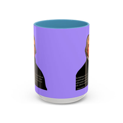 We hold these truths to be self-evident Light Purple Accent Mug by theGreenDragonTavern.shop