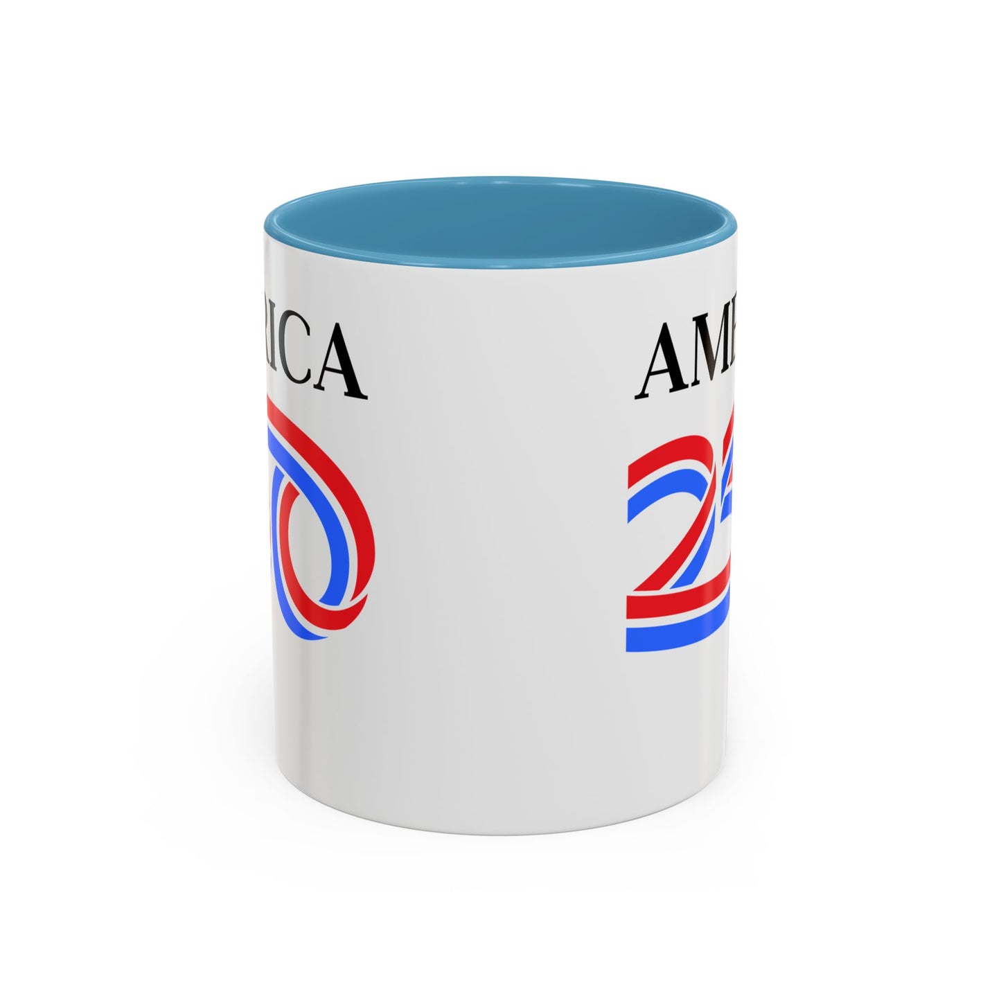 America 250 White Accent Mug by theGreenDragonTavern.shop