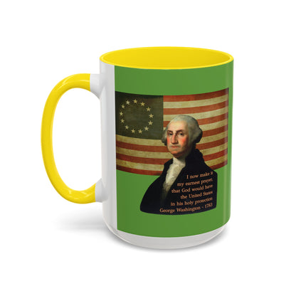 Washington's Earnest Prayer Green Accent Mug by theGreenDragonTavern.shop