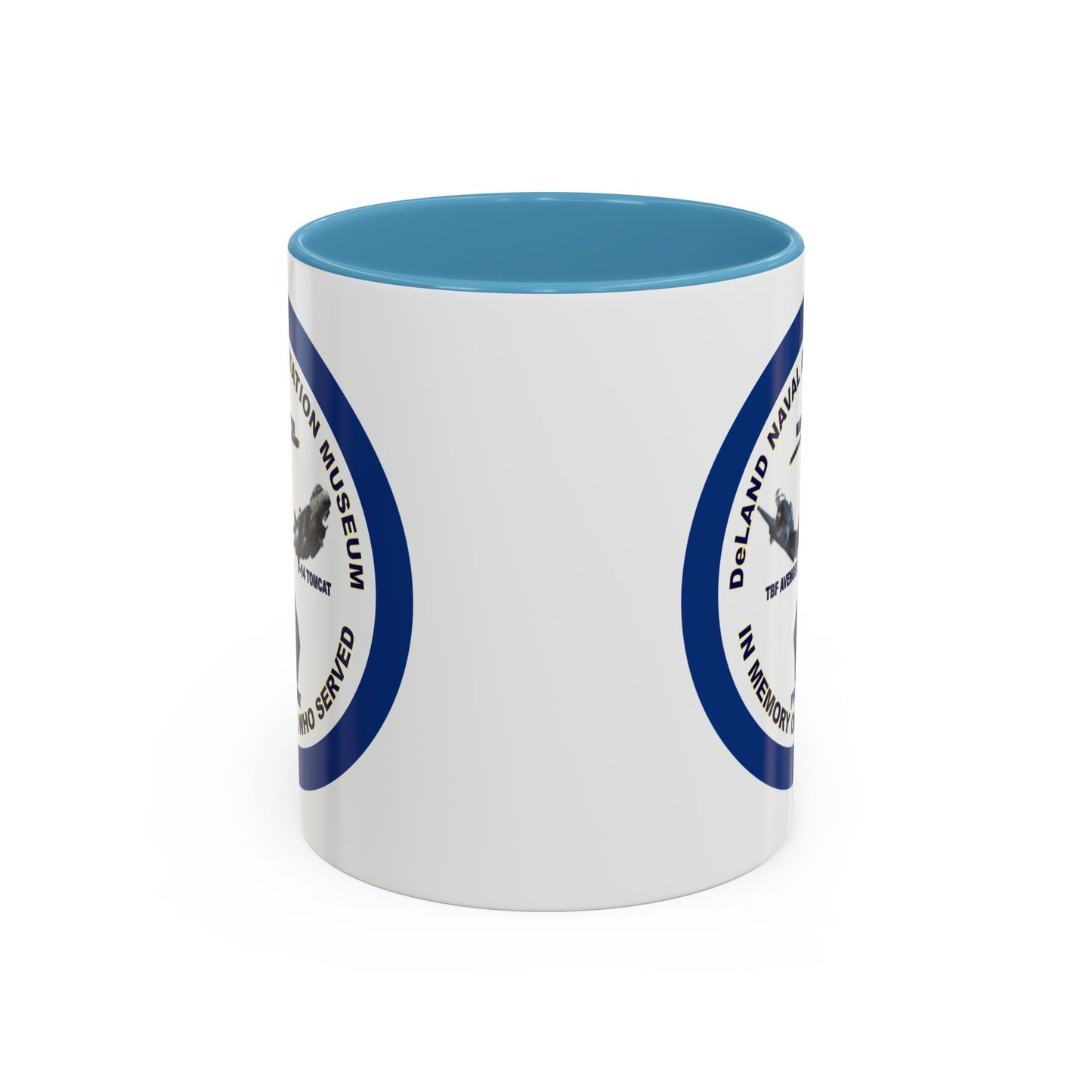 DNASM Student Art Navy Frame White Accent Mug by theGreenDragonTavern.shop