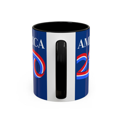 America 250 Dark Blue Accent Mug by theGreenDragonTavern.shop