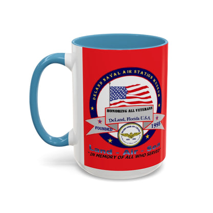 DNASM 2-sided, Founding & Student Art Red Accent Mug by theGreenDragonTavern.shop