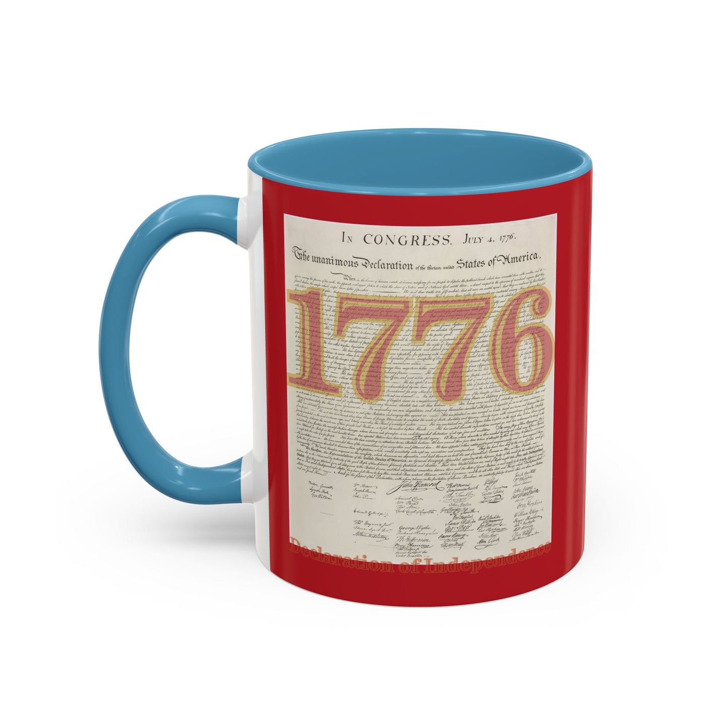 Declaration of Independence Red Accent Mug by theGreenDragonTavern.shop