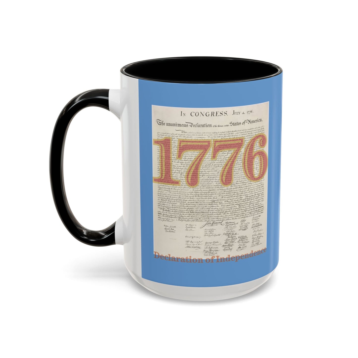 Declaration of Independence Light Blue Accent Mug by theGreenDragonTavern.shop
