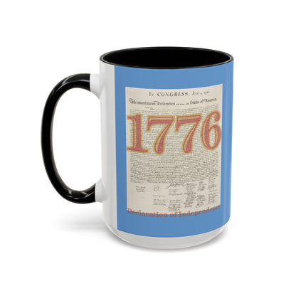 Declaration of Independence Light Blue Accent Mug by theGreenDragonTavern.shop