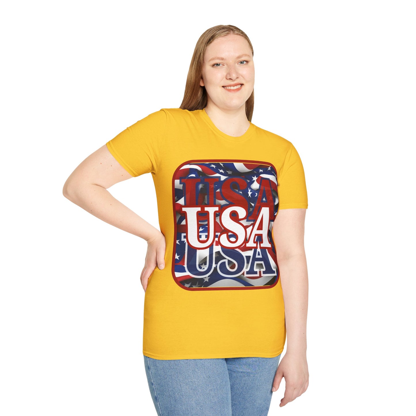 Red WHITE and Blue USA Patriot Light colors Unisex T-Shirt by theGreenDragonTavern.shop