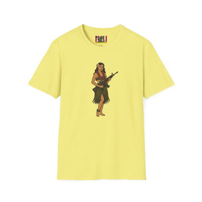 Hula Girl Packin' Heat Light colors Unisex T-Shirt by theGreenDragonTavern.shop