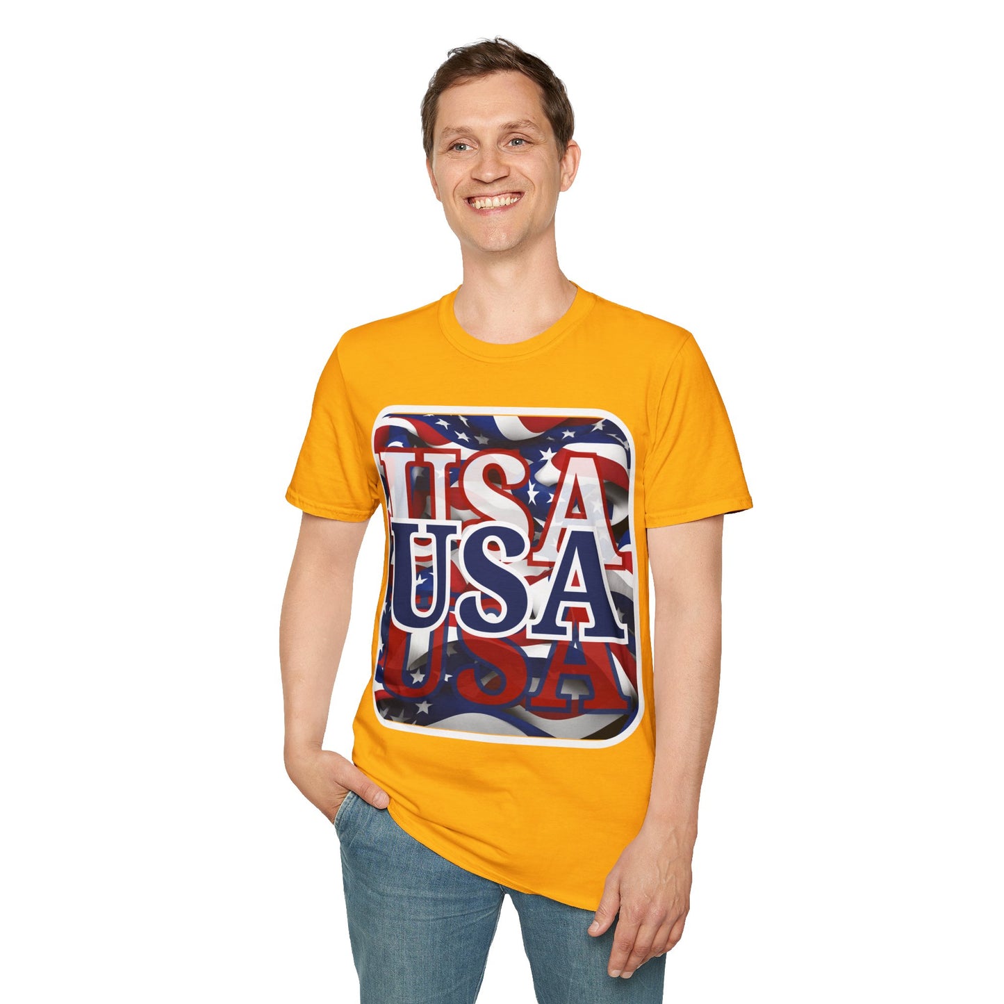 Red White and BLUE USA Patriot LTcolors Unisex T-Shirt by theGreenDragonTavern.shop