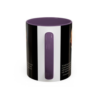 We hold these truths to be self-evident Black Accent Mug by theGreenDragonTavern.shop