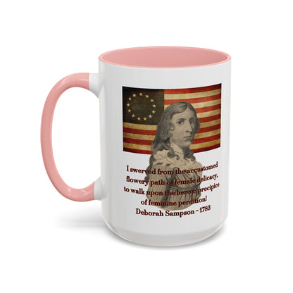 Deborah Sampson, America's Mulan White Accent Mug by theGreenDragonTavern.shop