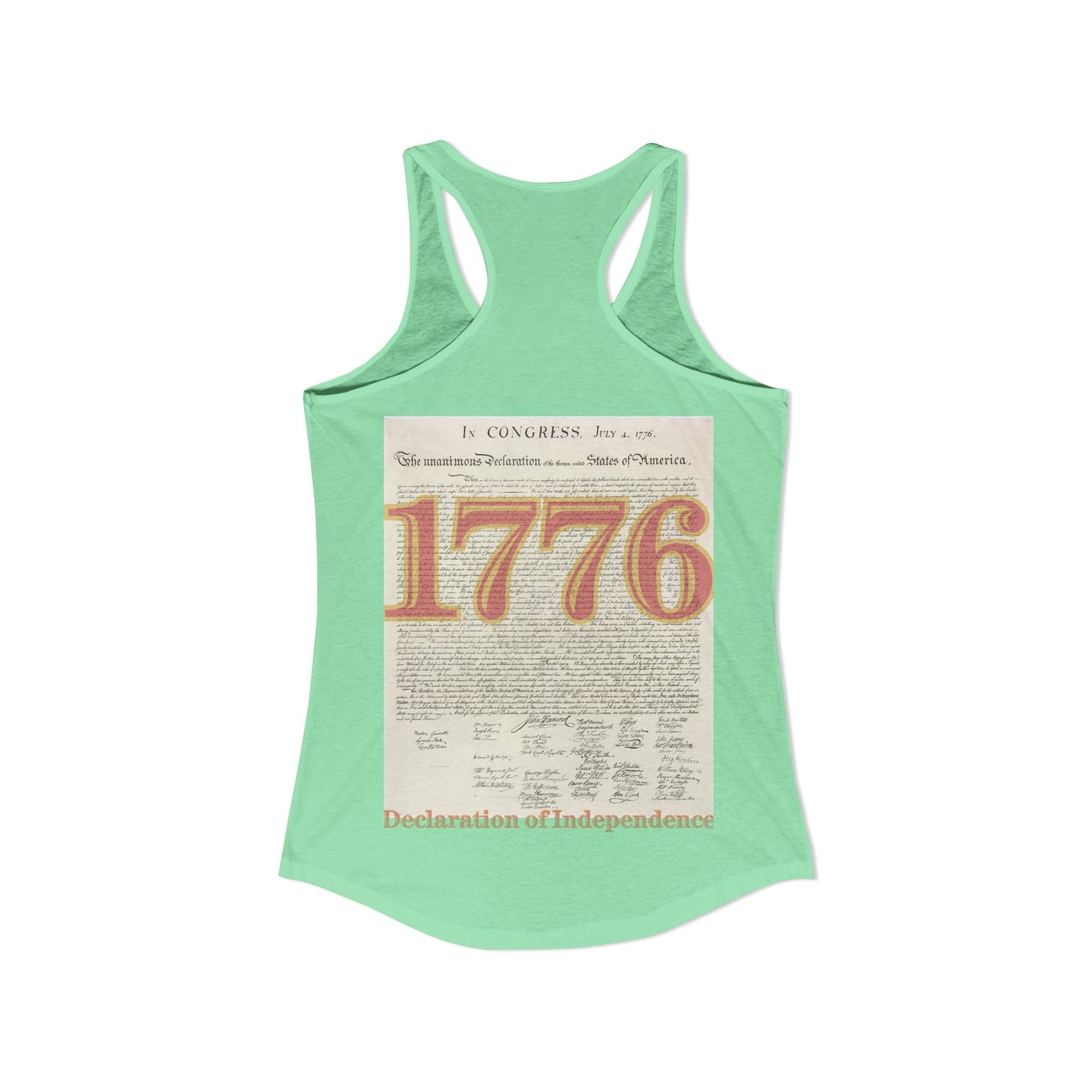 Declaration of Independence Women's Racerback Tank Top by theGreenDragonTavern.shop