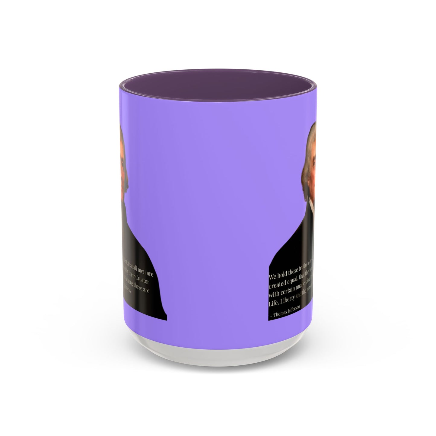 We hold these truths to be self-evident Light Purple Accent Mug by theGreenDragonTavern.shop