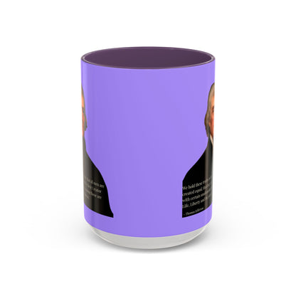 We hold these truths to be self-evident Light Purple Accent Mug by theGreenDragonTavern.shop