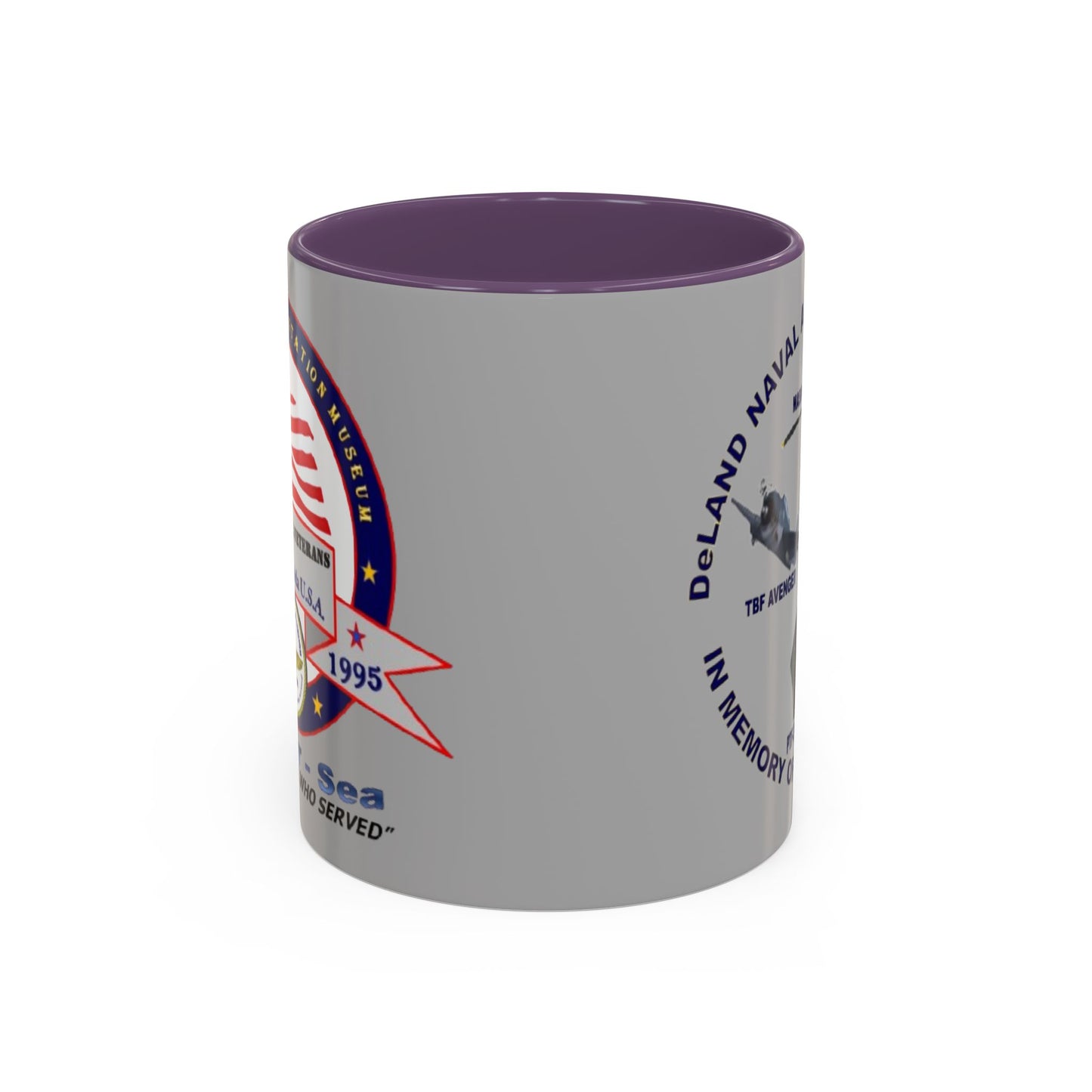 DNASM 2-sided, Founding & Student Art Light Grey Accent Mug by theGreenDragonTavern.shop