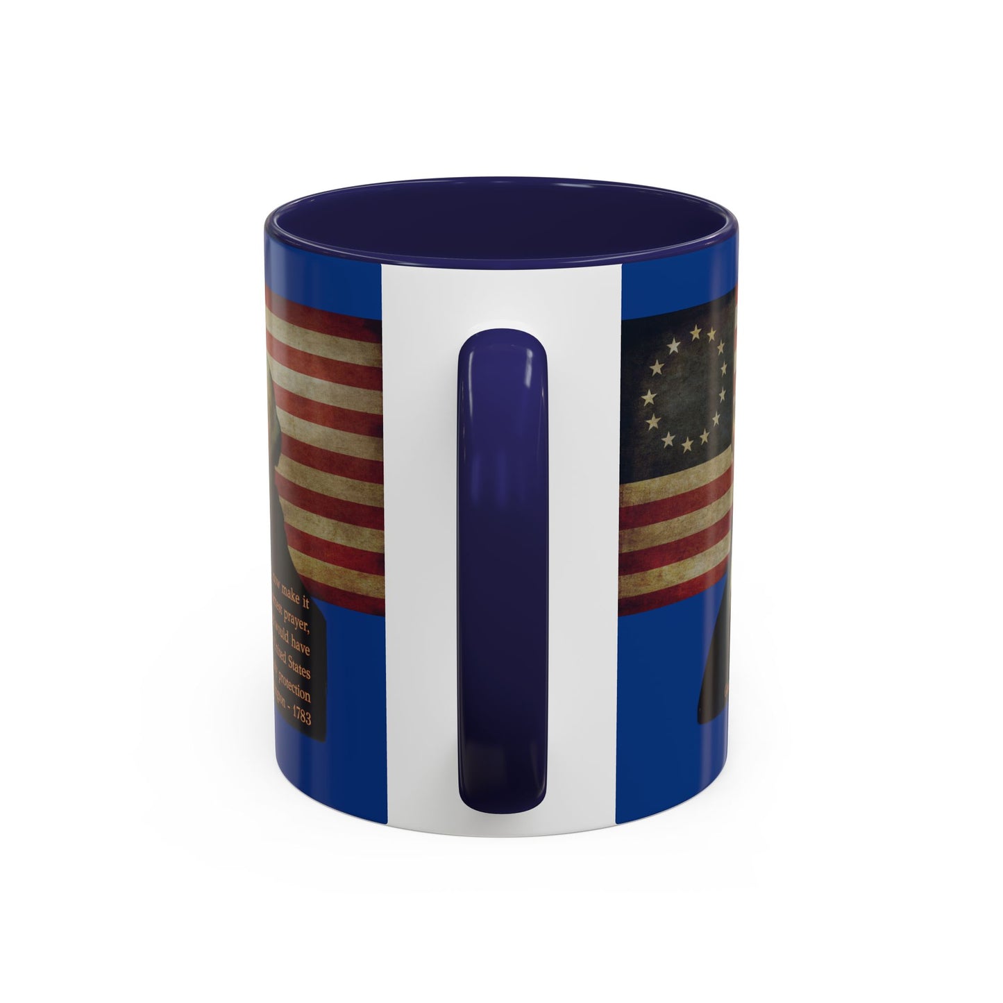 Washington's Earnest Prayer Dark Blue Accent Mug by theGreenDragonTavern.shop