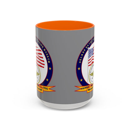 DeLand Naval Air Station Museum Grey Accent Mug by theGreenDragonTavern.shop