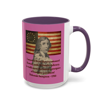 Deborah Sampson, America's Mulan Pink Accent Mug by theGreenDragonTavern.shop