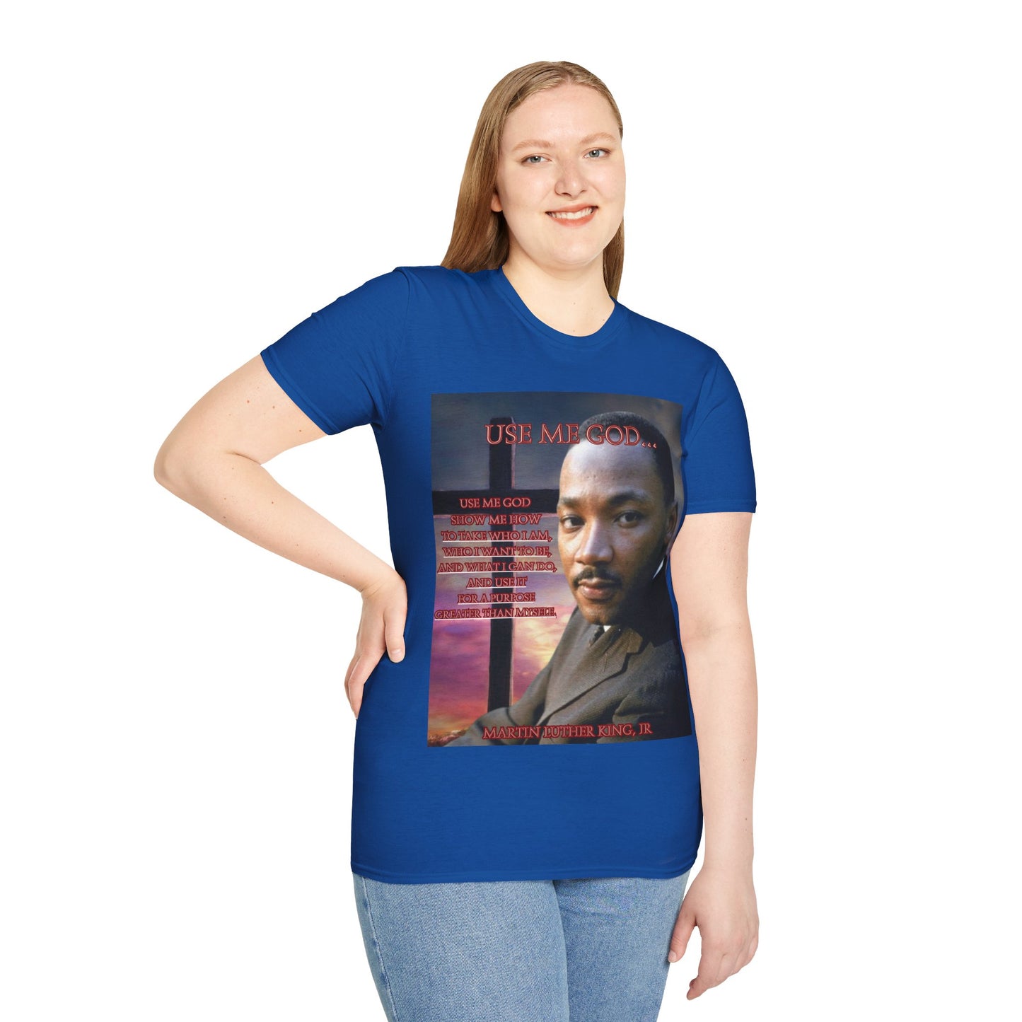 Use Me God, MLK Jr Dark colors Unisex T-Shirt by theGreenDragonTavern.shop