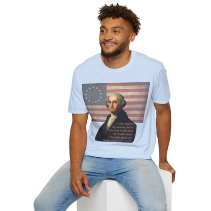 Washington's Earnest Prayer Light colors Unisex T-Shirt by theGreenDragonTavern.shop