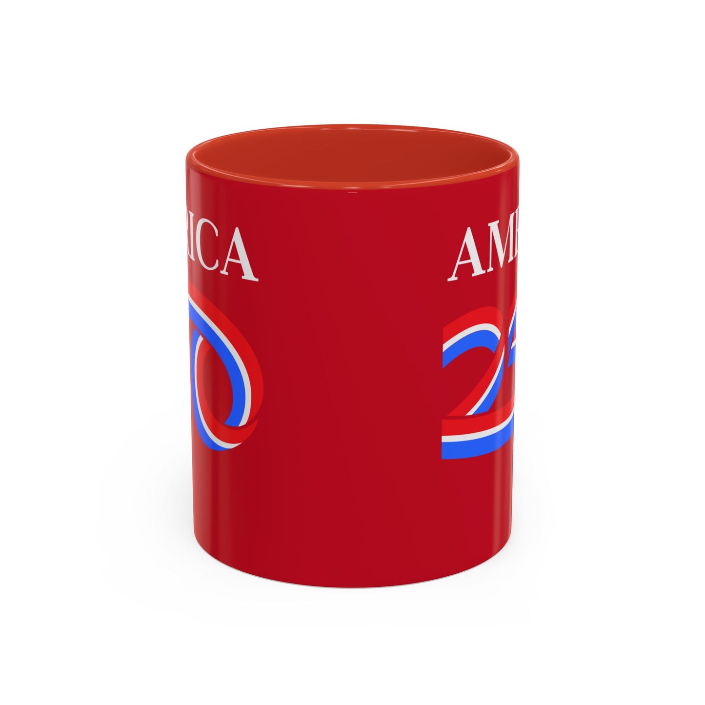 America 250 Red Accent Mug by theGreenDragonTavern.shop
