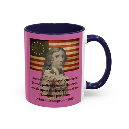 Deborah Sampson, America's Mulan Pink Accent Mug by theGreenDragonTavern.shop