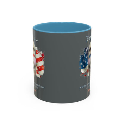 Ronald Reagan Freedom Vendetta Grey Accent Mug by theGreenDragonTavern.shop