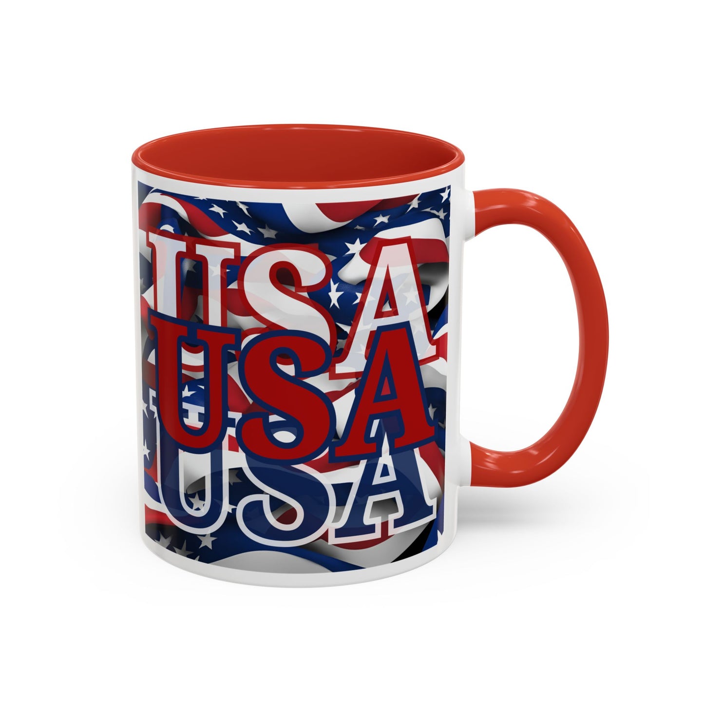 USA RDfont Center Patriot Accent Mug by theGreenDragonTavern.shop