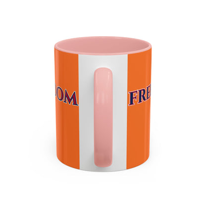 Freedom, Orange Accent Mug by theGreenDragonTavern.shop