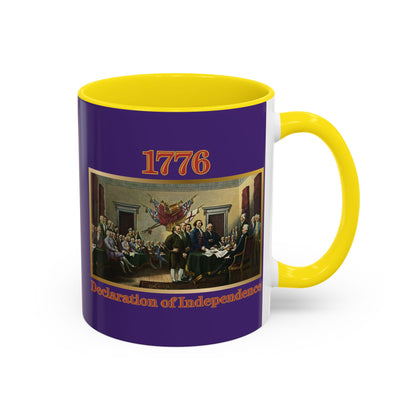 Declaration of Independence Dark Purple Accent Mug by theGreenDragonTavern.shop