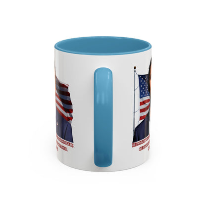Charlie Kirk, Healthy Debate White Accent Mug by theGreenDragonTavern.shop