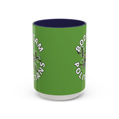 Bodycam the Politicians Drone Green Accent Mug by theGreenDragonTavern.shop