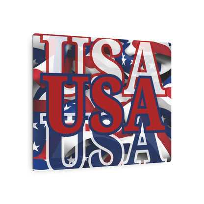 USA! USA! USA Red Center Metal Art Sign by theGreenDragonTavern.shop