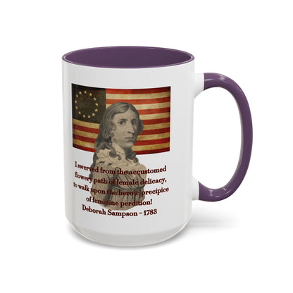 Deborah Sampson, America's Mulan White Accent Mug by theGreenDragonTavern.shop