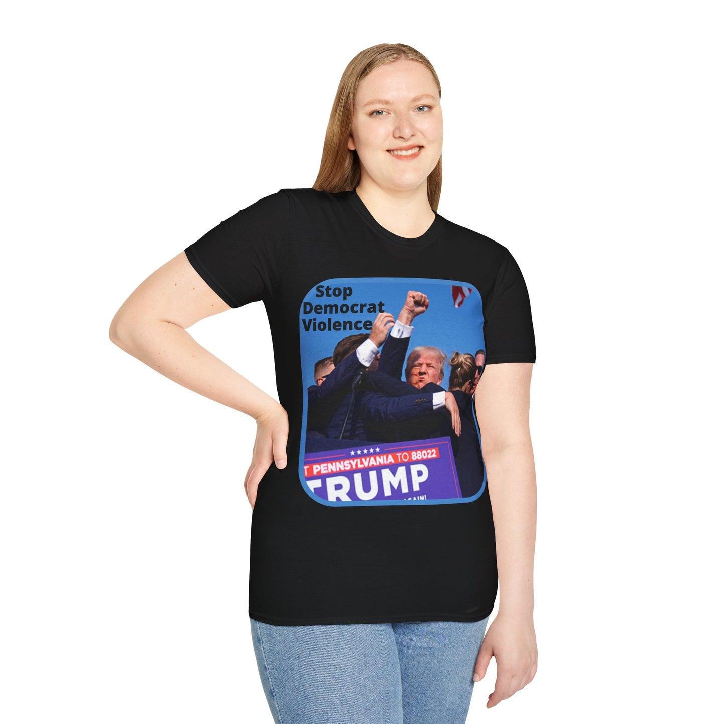 Stop Democrat Violence Dark colors Unisex T-Shirt by theGreenDragonTavern.shop