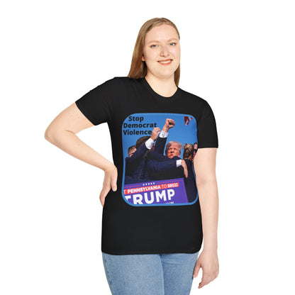 Stop Democrat Violence Dark colors Unisex T-Shirt by theGreenDragonTavern.shop