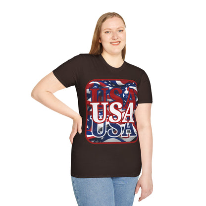Red WHITE and Blue USA Patriot Dark colors Unisex T-Shirt by theGreenDragonTavern.shop