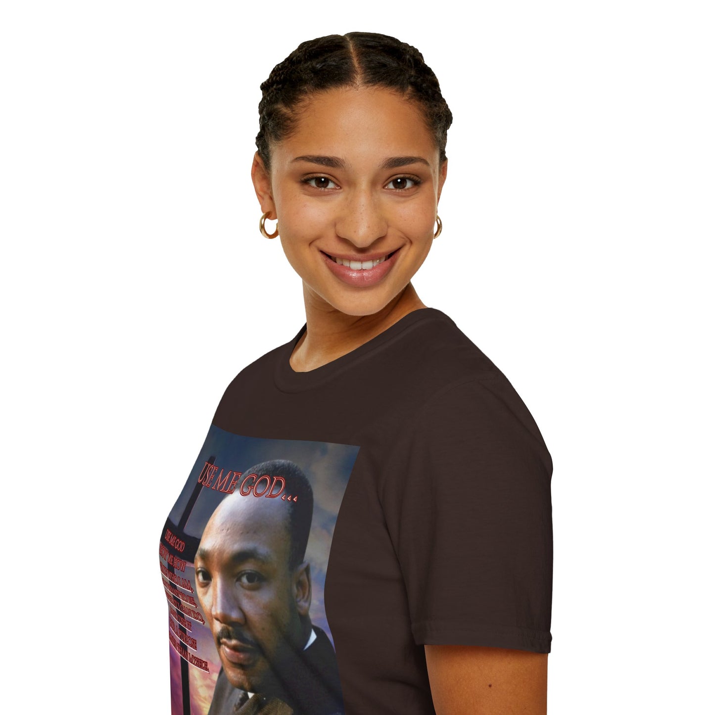 Use Me God, MLK Jr Dark colors Unisex T-Shirt by theGreenDragonTavern.shop