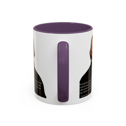 We hold these truths to be self-evident White Accent Mug by theGreenDragonTavern.shop
