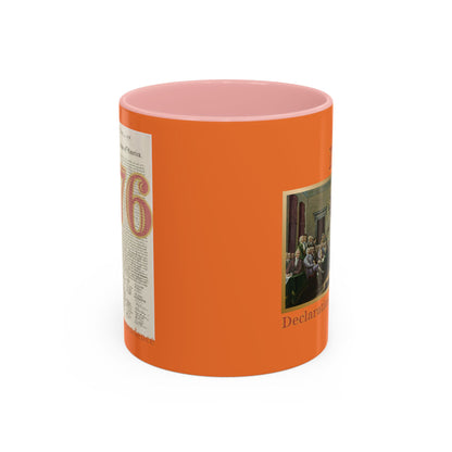 Declaration of Independence Orange Accent Mug by theGreenDragonTavern.shop
