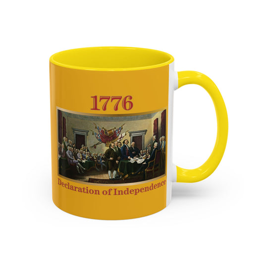 Declaration of Independence Yellow Accent Mug by theGreenDragonTavern.shop