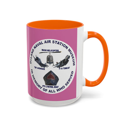 DNASM 2-sided, Founding & Student Art w/WhiteBG Pink Accent Mug by theGreenDragonTavern.shop