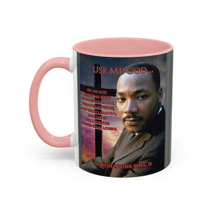 Use Me God, MLK Jr Grey Accent Mug by theGreenDragonTavern.shop
