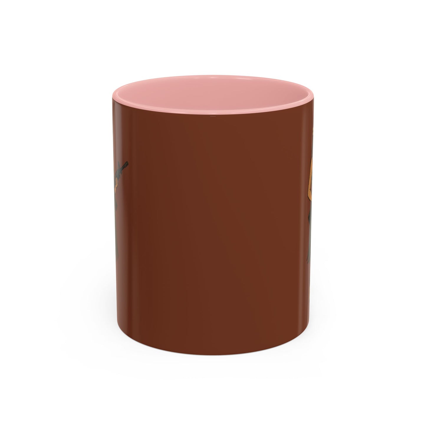 Hula Girl Packin' Heat Brown Accent Mug by theGreenDragonTavern.shop