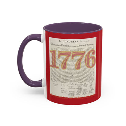 Declaration of Independence Red Accent Mug by theGreenDragonTavern.shop