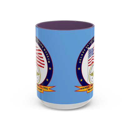 DeLand Naval Air Station Museum Light Blue Accent Mug by theGreenDragonTavern.shop